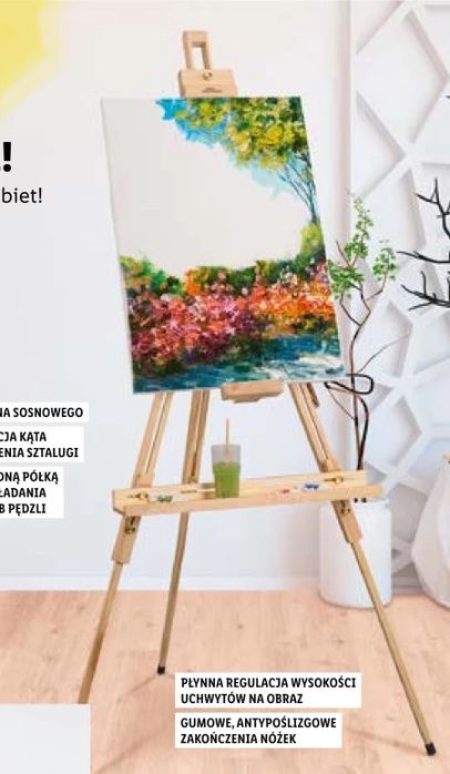 Sztaluga malarska z drewna sosnowego Crelando