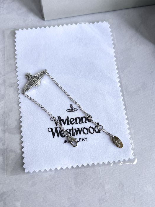 Браслет Vivienne Westwood / Браслет з підвіскою - планета / Ланцюг на руку Вів'єн Вествуд / Кулон Вівен Вествуд срібний новий