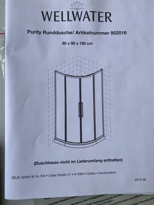 Душевая кабинка 90x90x195