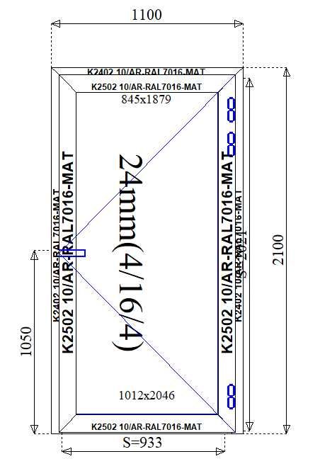 Drzwi aluminiowe przeszklone 1100 x 2100 - producent - każdy wymiar