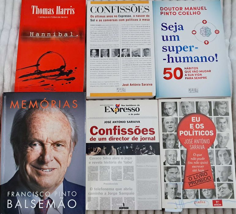 Grande Coleção de Livros (PNL, Ficção, Astérix, História, Política) - Lotes ou Unidade