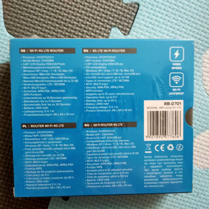 4G LTE WI-FI ROUTER mobilny Rebel