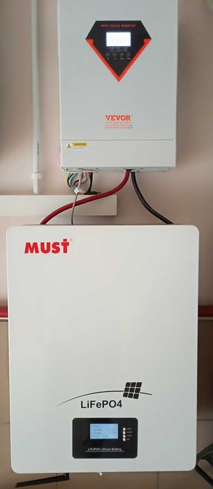 Zestaw Falownik Vevor 6,2kW Stała Faza  plus Magazyn MUST LP16-48100  zgrana para