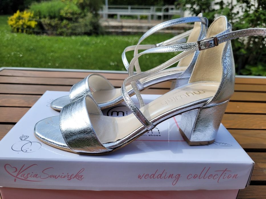 Srebrne sandały damskie MyWish rozmiar 39