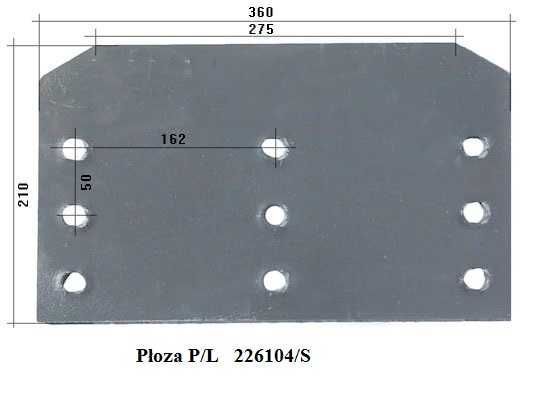 Płoza, odkładnia przedpłużka, części do pługa Kuhn mocna stal!