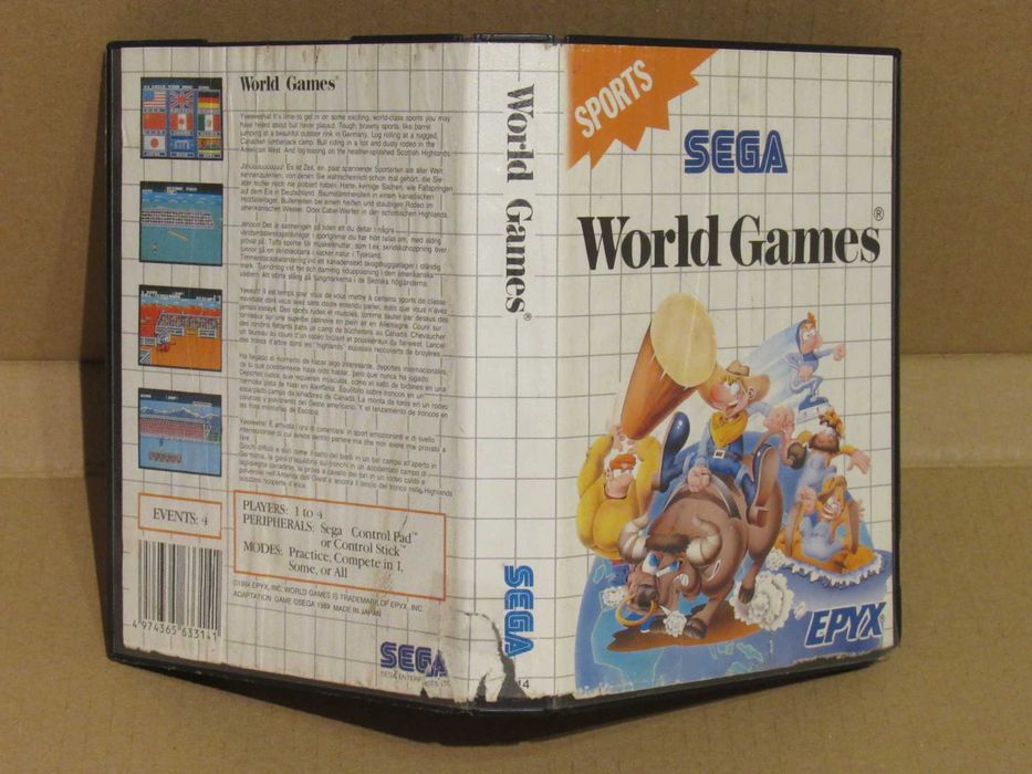 Jogo Sega Master System World Games completo