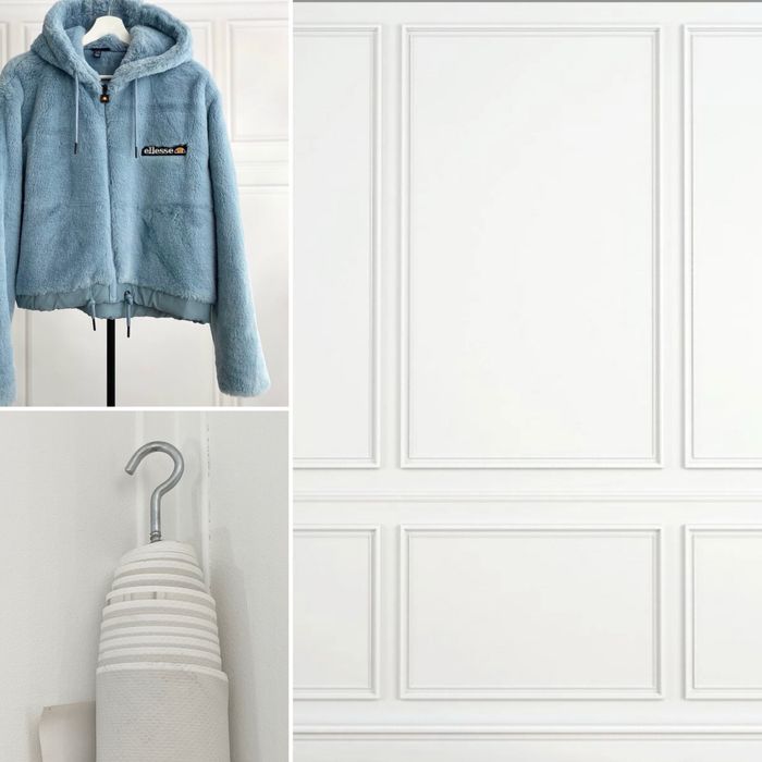 Tło fotograficzne winylowe matowe ściana sztukateria białe 200x200cm