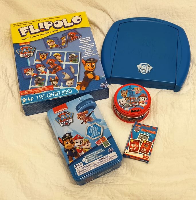 Gry: piotruś, domino, flipolo, match i dobble Psi Patrol (Paw Patrol)