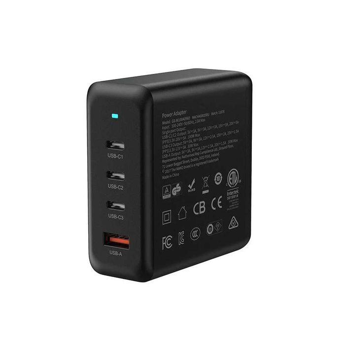 Зарядний пристрій GaN 4 100W швидка зарядка 65W 100W
