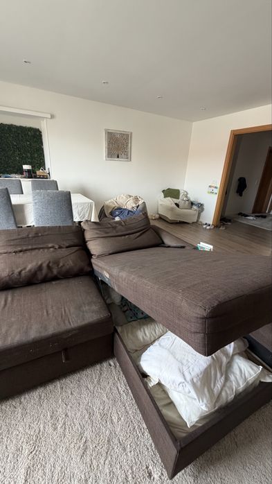 Sofa chaise lounge com cama