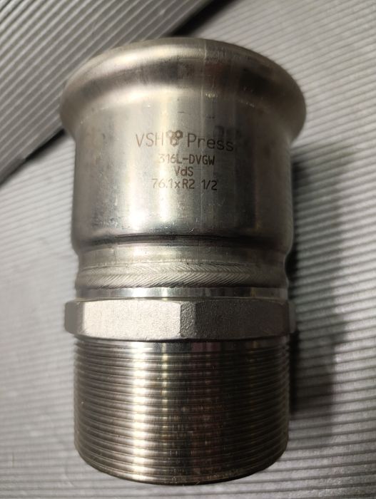 Złączka 76.1 mm R2 1/2 INOX stał nierdzewna 316L Vsh press kan-therm