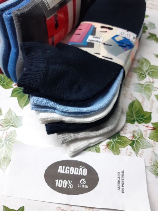 13 + 13 pares de meias em algodão bom