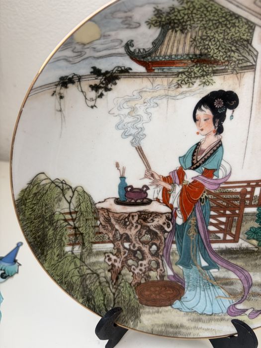 Prato de porcelana chines antiga