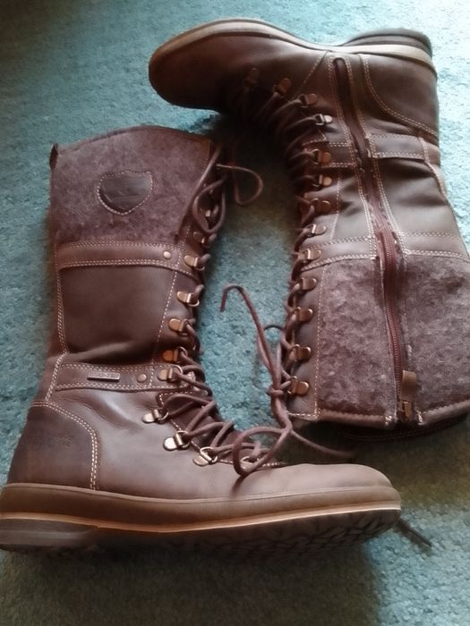 Skórzane kozaki Tamaris