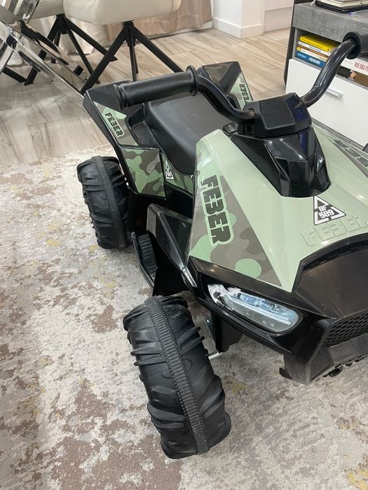 Moto 4 Elétrica - Nova - FEBER - Quad Boxer, veículo elétrico a bateria, 12 V, verde (famosa 800012541), versão 2023