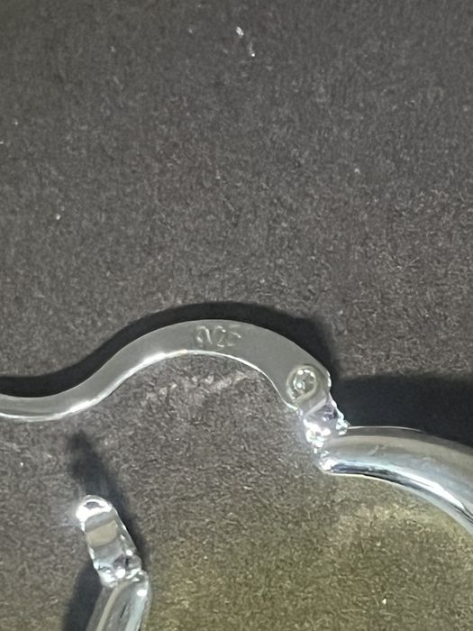 Сережки срібні 925s 2,8см срібло кільця серьги серебро серебряные кольца