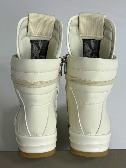 Rick Owens Geobasket Ramones jumbo laces білі кеди белые archive