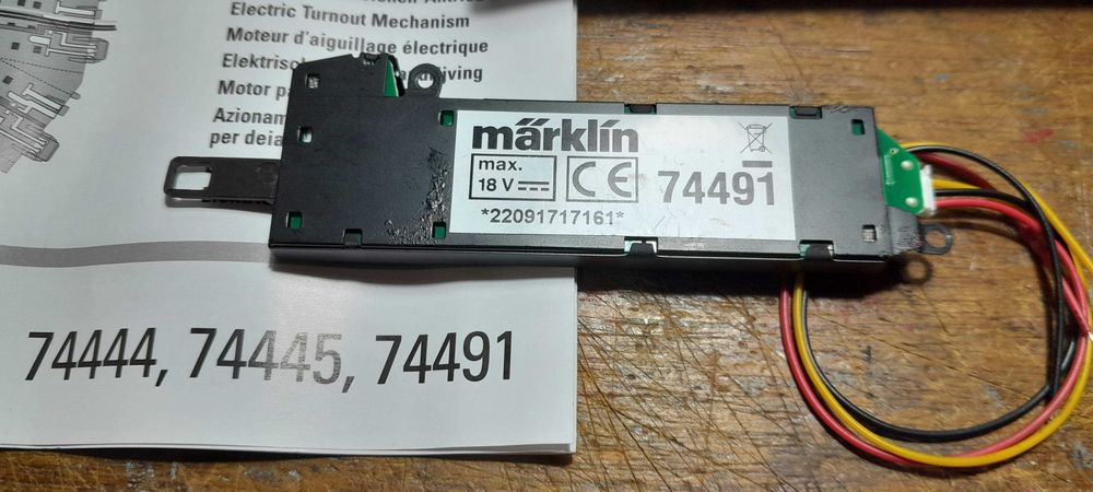 Lote de cinco motores para desvios h0, Marklin, Via "C" com a Ref. 74491