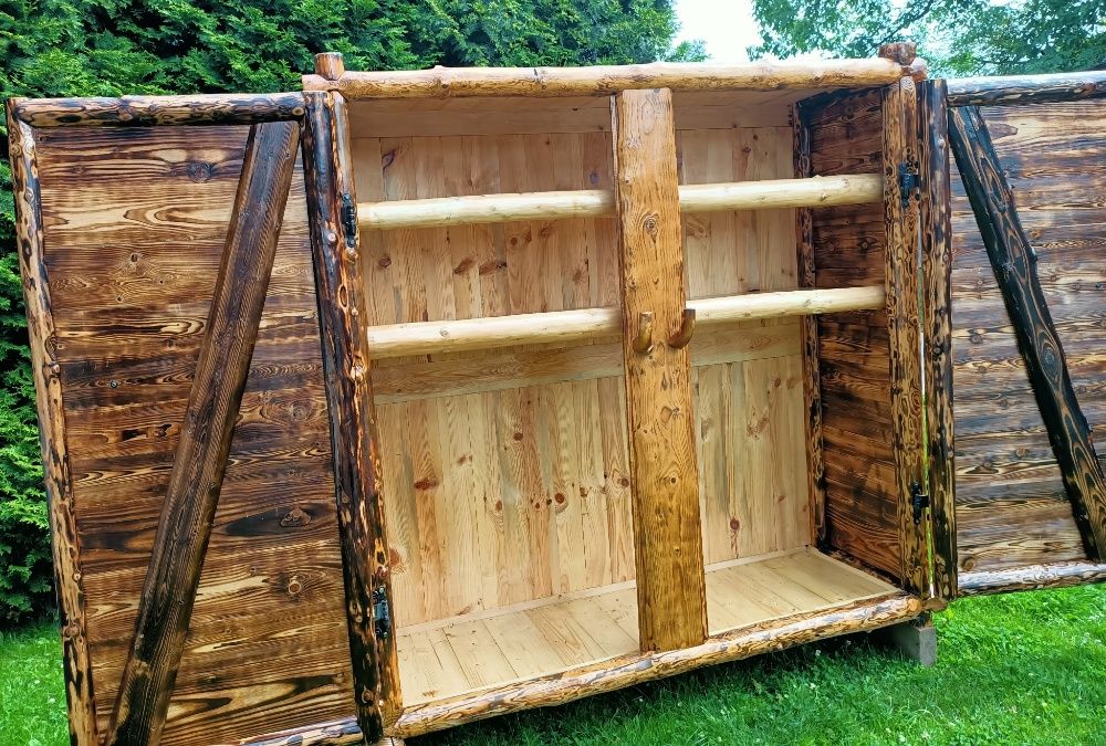 Rustykalna szafa grill ogród kuchnia salon