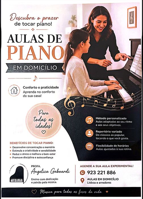 Aulas de Piano em sua residência