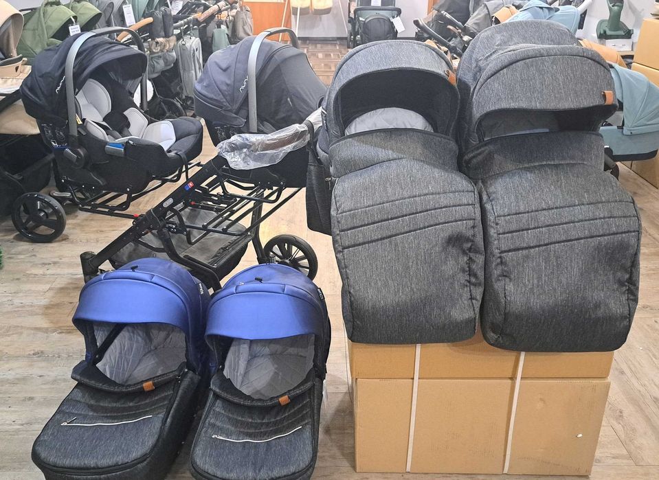 Twin Vivo zestaw dla bliźniąt 3w1 wózek dla bliźniaków