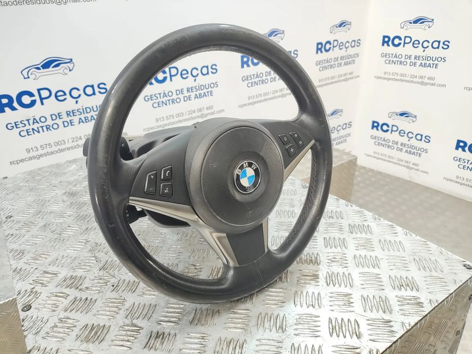 - Volante Original Multifunções Comandos Airbag BMW Serie 5 E60 Sedan