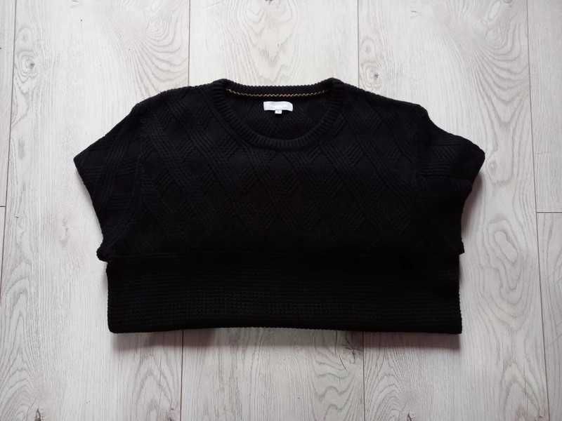 czarny męski sweter marki Maddison roz. L z domieszką wełny