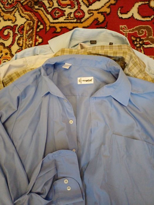 Рубашки мужские с длинным руковом  5 шт 52-54 размера