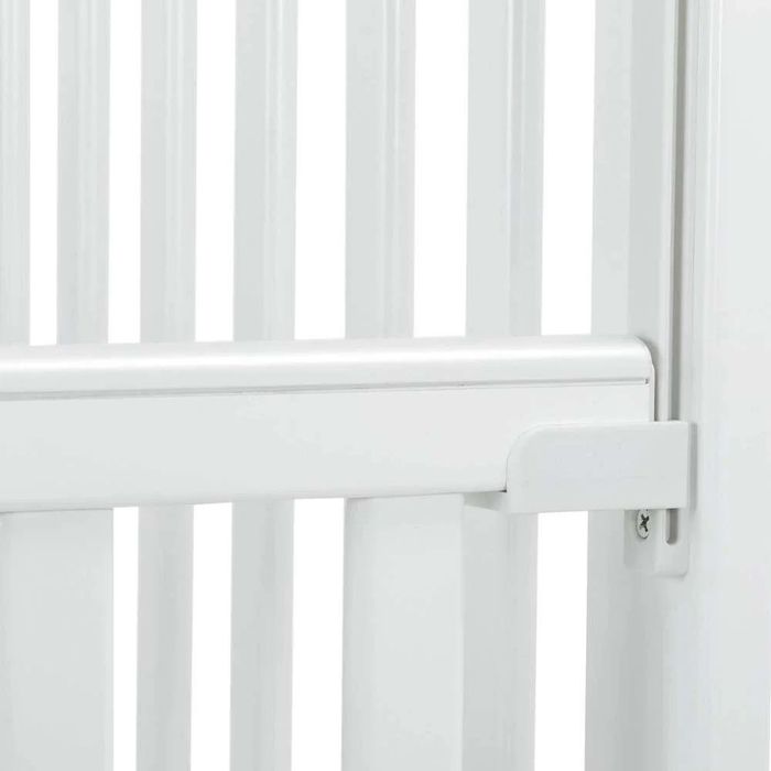 NOVO Berço Bari com Lateral Ajustável  Branco 60cmX120cm (com rodas)