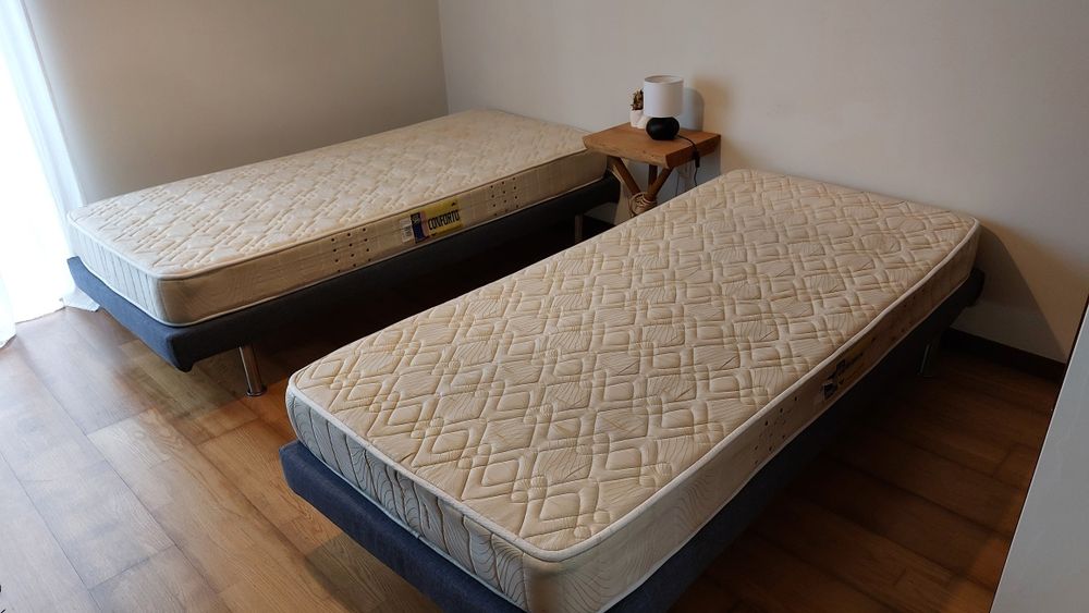 Conjunto cama e colchão