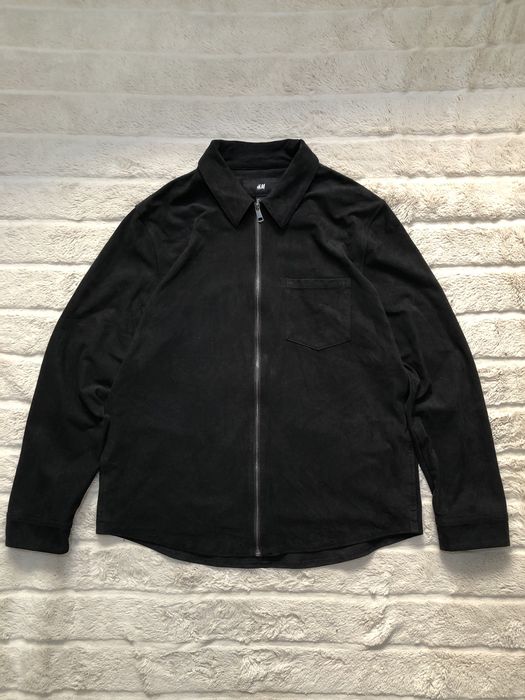 ZARA (L) Overshirt мужской овершот рубашка зип на молнии с воротником