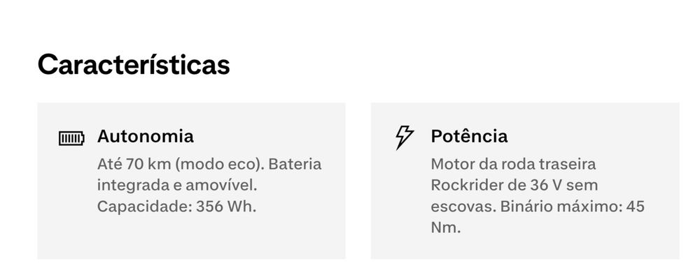 Bicicleta eletrica tem 11km