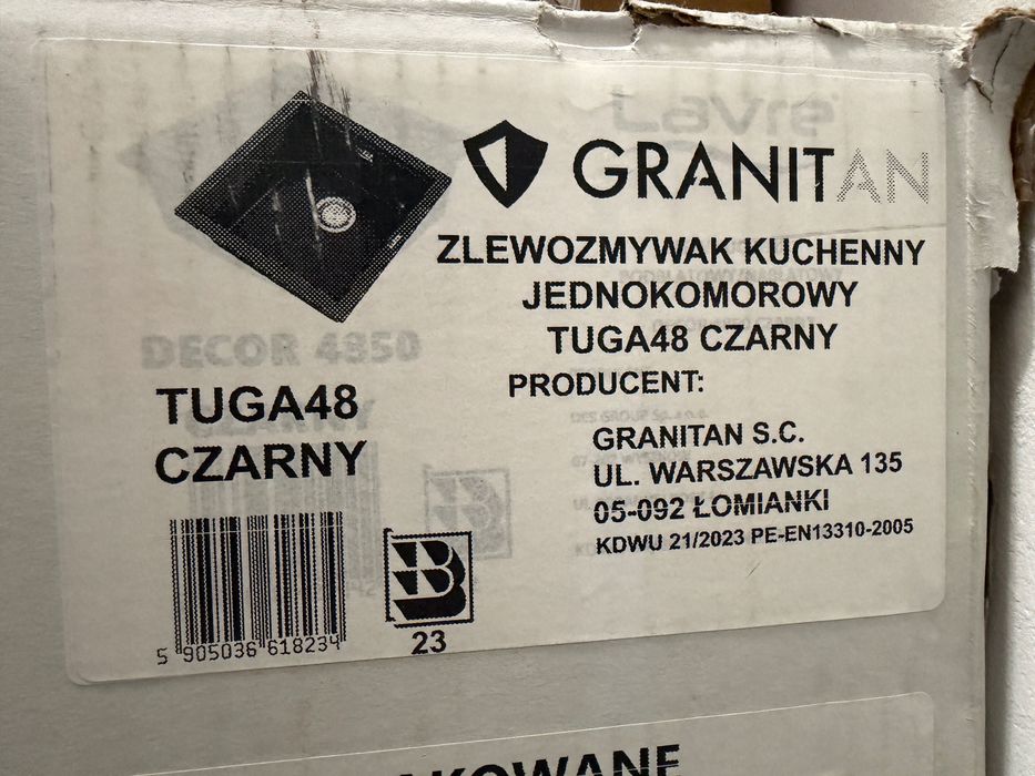 Zlew TUGA 48 granitan