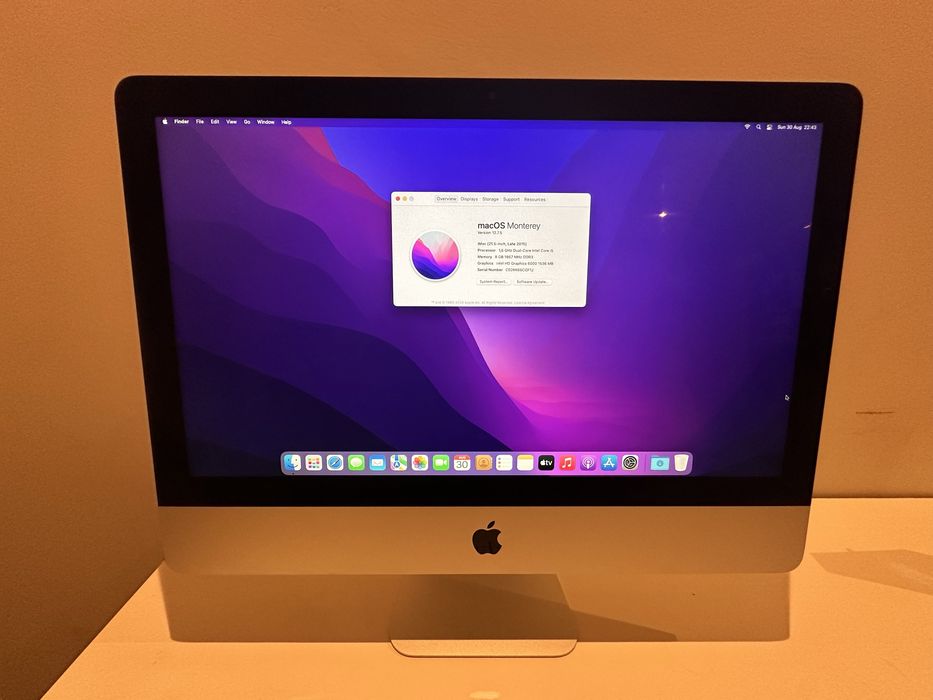 iMac 21,5” — Core i5, 8GB RAM, SSD 256GB