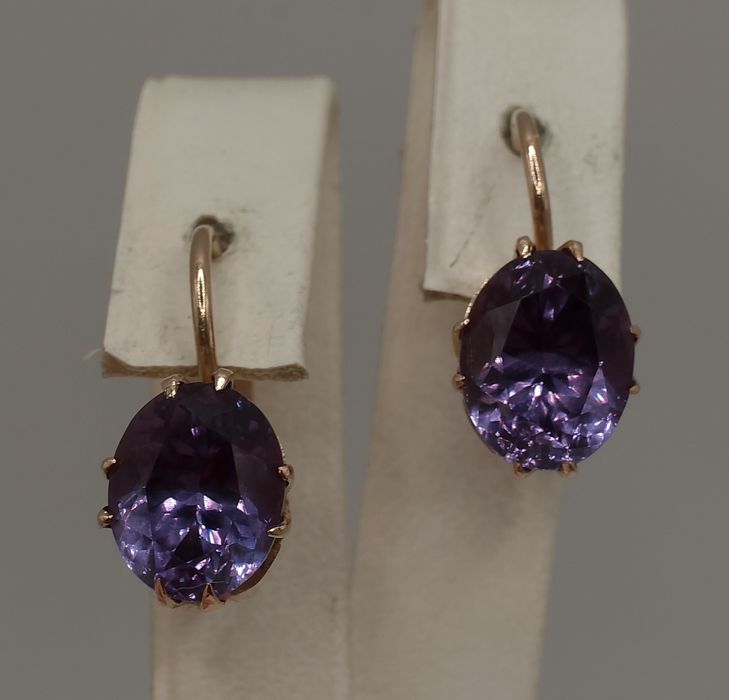 Золотые серьги ссср с александритом