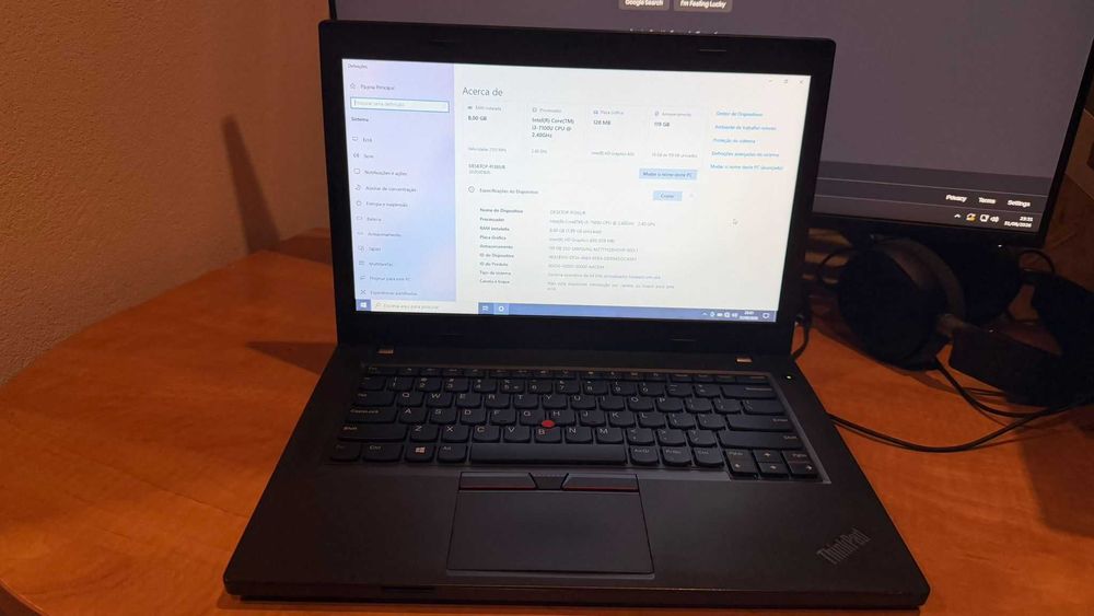 Lenovo ThinkPad L470 | i3 7ª Gen | 8GB RAM | SSD Samsung | Bateria Nova (6 Ciclos)