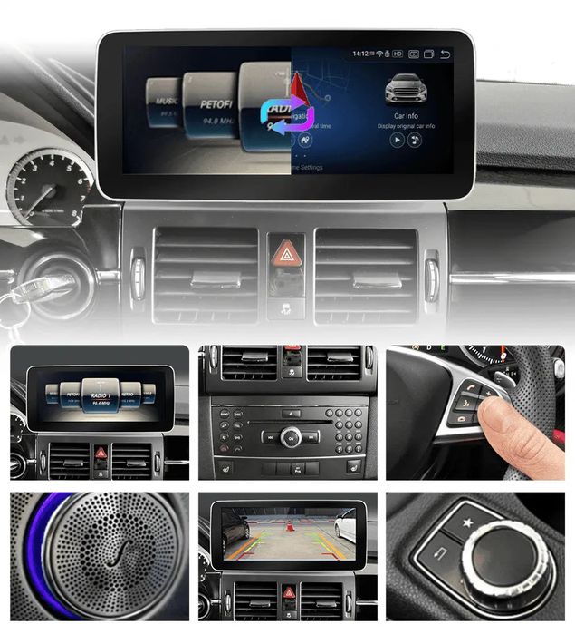Ekran Radio 10.25" CarPlay Android Auto Navi Mercedes GLK 2008–2015 PL