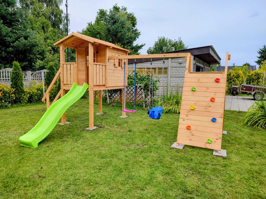 Posezonowa Wyprzedaż MODELU 2025 Plac zabaw domek ślizg wspinaczka huś