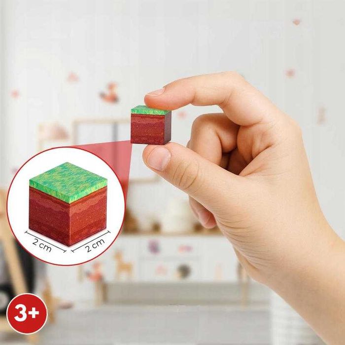 Klocki magnetyczne 300 el. + 15 figurek i pudełko TNT