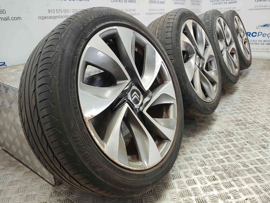 Conjunto de jantes 18 originais Citroen DS5 de 2011 a 2019 8J ET27 4x108
