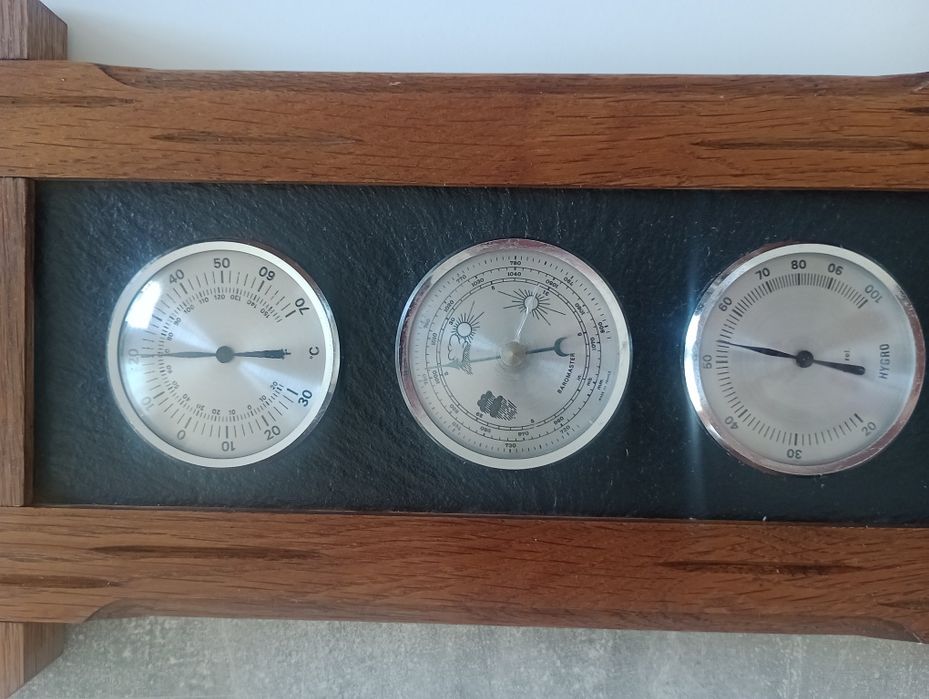Stary Barometr Stacja Pogody Antyk Zabytek Okazja