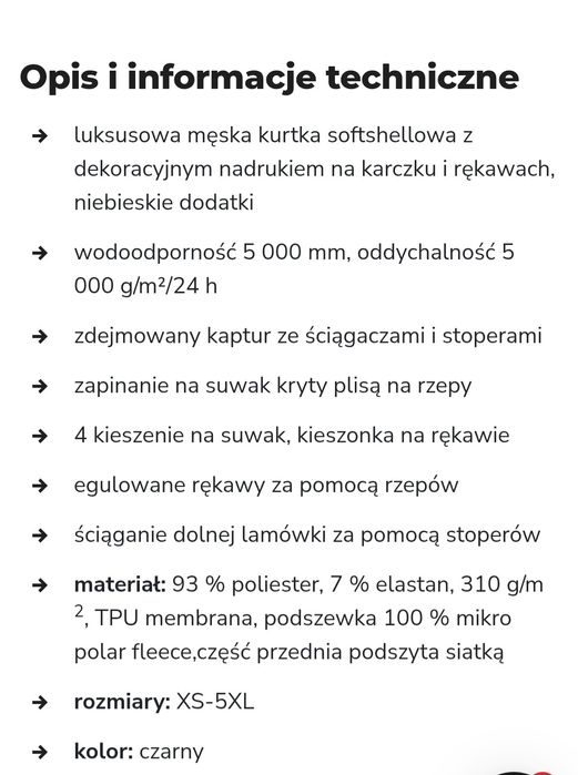 Kurtka meska softshell Ardon