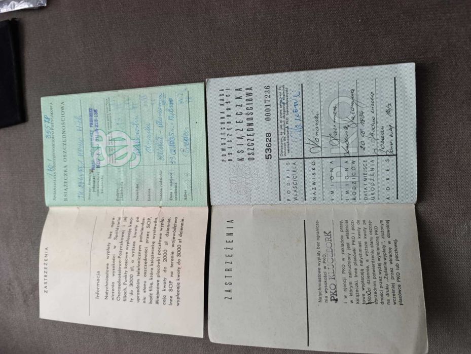 Książeczki oszczędnościowe