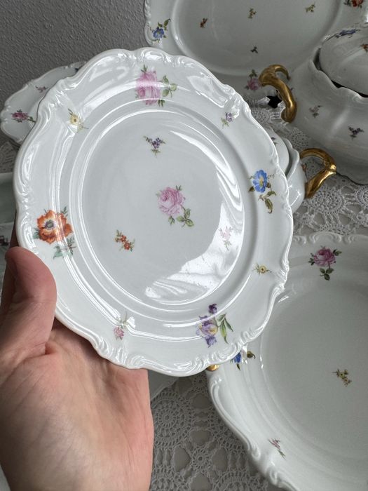 Duży serwis obiadowy Rosenthal Pompadour na 12 osób