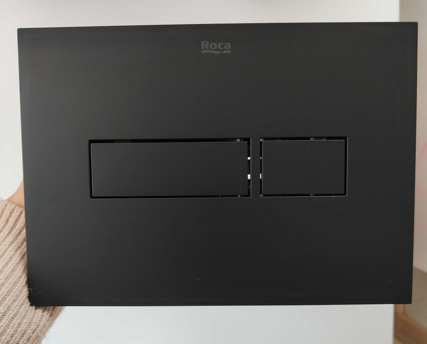 Przycisk spłukujący do stelaża roca duplo nova czarny mat nowy