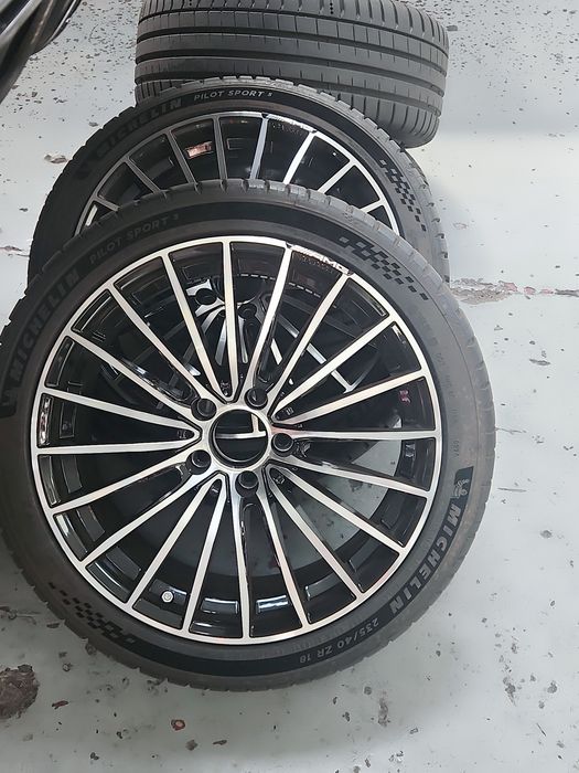 Jantes 18" Estilo AMG Look New Turbine + Pneus Michelin Pilot Sport 5 + Sensores TPMS (Como Novas)