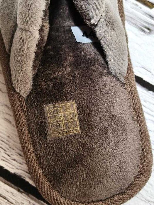 Теплі 27 см чоловічі домашні тапочки шльопанці