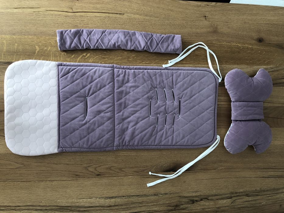 Wkładka do wózka + poduszka + ochrona na pałąk