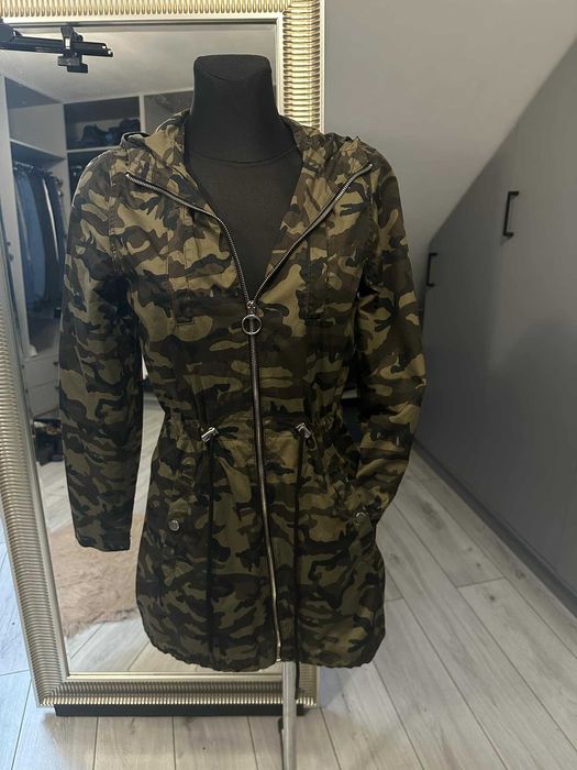 HOUSE Damska PARKA kurtka dłuższa moro.