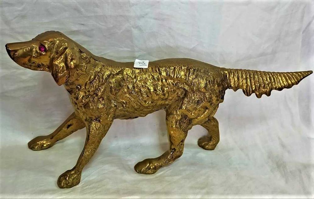 Escultura Cão Latão
